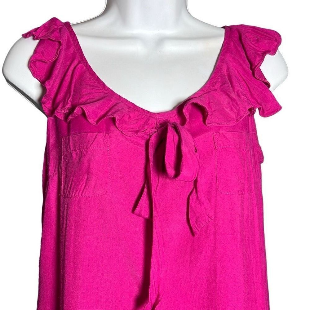 Gap Ruffle Tie Front Tank Size M - Picture 2 of 7